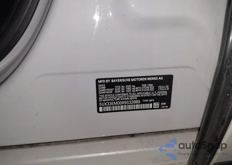 2024 BMW X7 M60I из США, поврежденный, VIN 5UX33EM00R9S32889